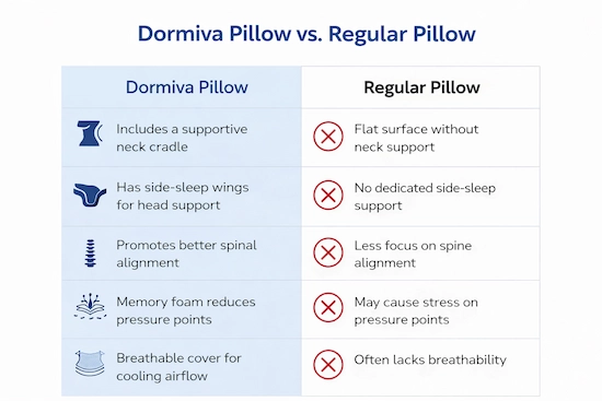 Dormiva Different from Regular Pillows