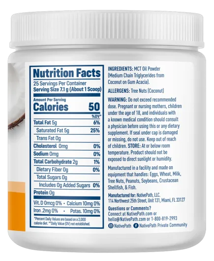 MCT Oil Powder Ingredients