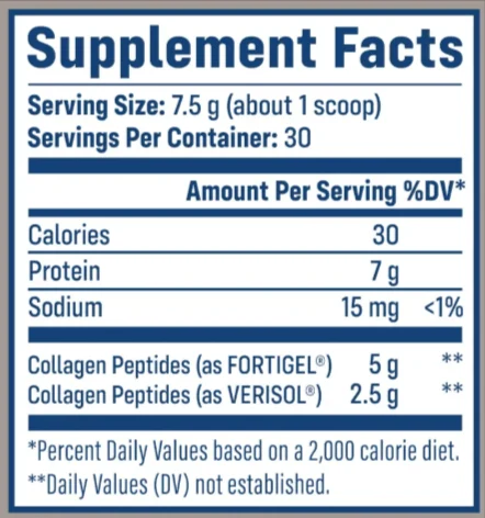 NativePath Joint Health supplement facts