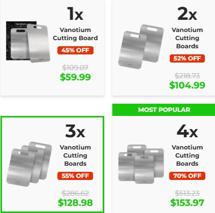 Vanotium Cutting Board Price